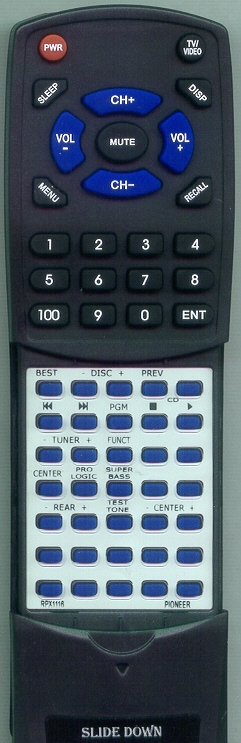 PIONEER RPX1116 CU-XR035 replacement Redi Remote