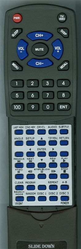PIONEER VXX2647 CUDV051 replacement Redi Remote