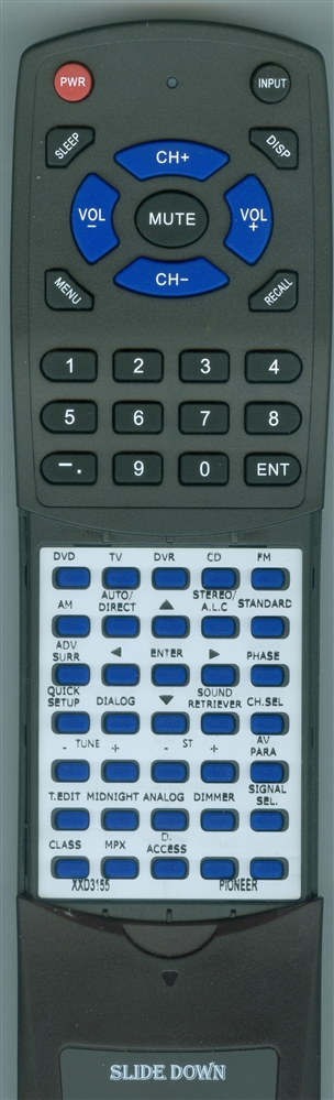 PIONEER XXD3155 XXD3155 Ready-to-Use Redi Remote
