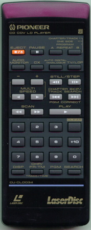 PIONEER VXX1442 CUCLD034 Genuine  OEM original Remote