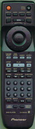 PIONEER VXX2627 CUDV036 Genuine OEM original Remote
