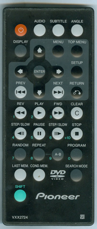 PIONEER VXX2724 VXX2724 Genuine OEM original Remote