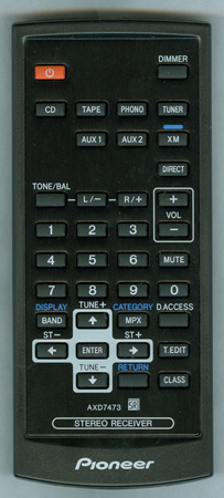 PIONEER 8300747300010-IL AXD7473 Genuine OEM Original Remote