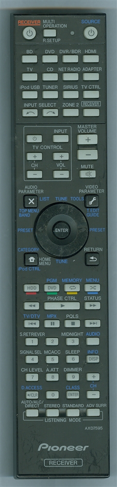 PIONEER 8300759500010-IL AXD7595 Refurbished Genuine OEM Remote