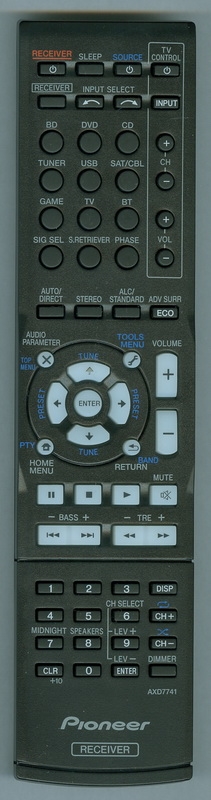 PIONEER 8300774100010S AXD7741 Genuine OEM original Remote