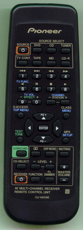 PIONEER AXD7245 CU-VSX166 Genuine OEM original Remote