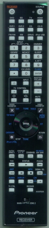 PIONEER AXD7525 Genuine  OEM original Remote