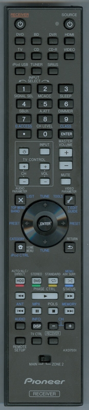 PIONEER AXD7551 Genuine  OEM original Remote