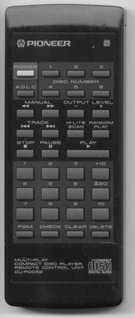 PIONEER PWW1066 CU-PD052 Genuine  OEM original Remote
