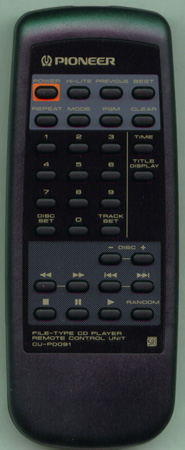 PIONEER PWW1126 CU-PD091 Genuine OEM original Remote