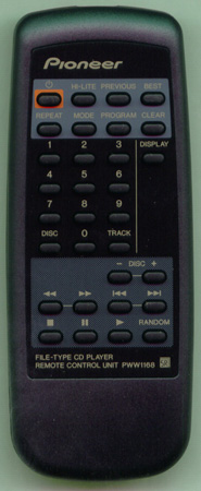 PIONEER PWW1168 Genuine OEM original Remote