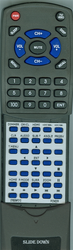PIONEER 07650NF010 VXX3155 replacement Redi Remote