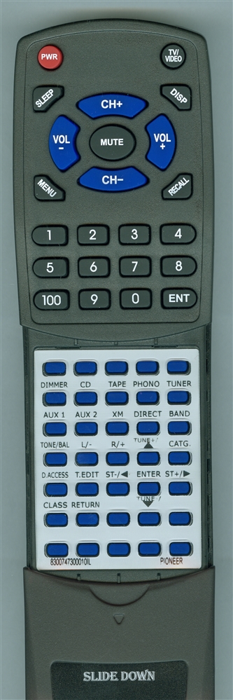 PIONEER 8300747300010-IL AXD7473 replacement Redi Remote