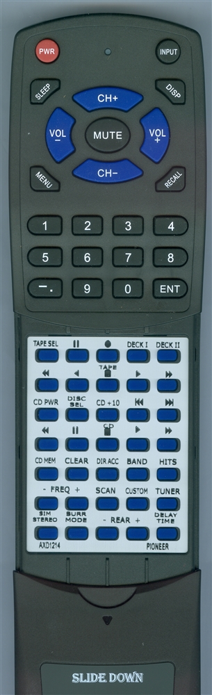 PIONEER AXD1214 CU-VSX027 replacement Redi Remote