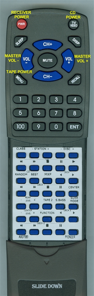 PIONEER AXD7083 CUVSX105 replacement Redi Remote