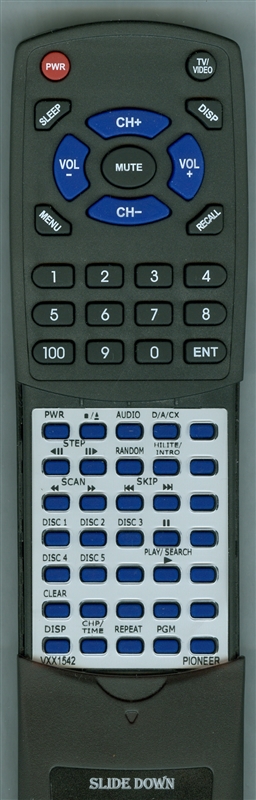 PIONEER VXX1542 CU-CLD051 replacement Redi Remote