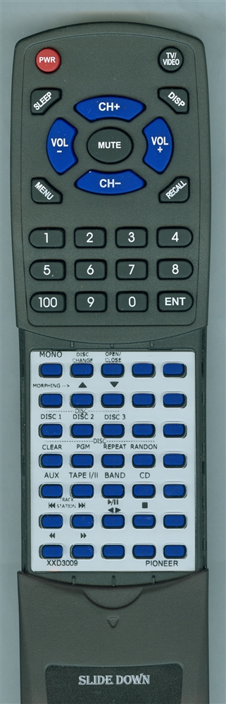 PIONEER XXD3009 CU-XR048 replacement Redi Remote