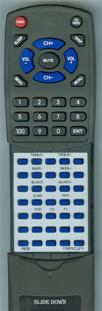 POWER ACOUSTIK HP580SB replacement Redi Remote