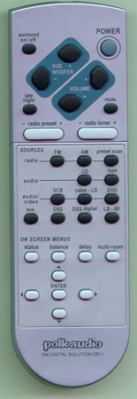 POLK RF0561-1 DR1 Genuine  OEM original Remote