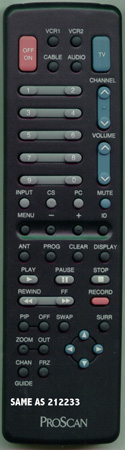 PROSCAN 212236 CRK62D (MASTER) Genuine OEM original Remote
