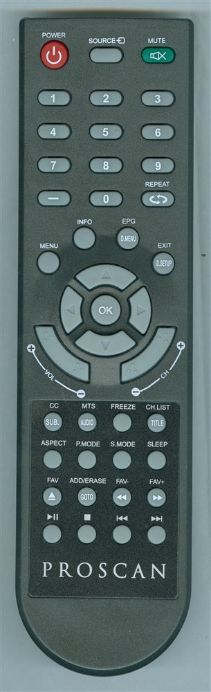 PROSCAN PLDV321300E Genuine OEM original Remote