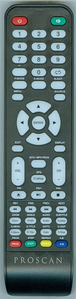 PROSCAN PLEDV2491AB Genuine OEM Original Remote
