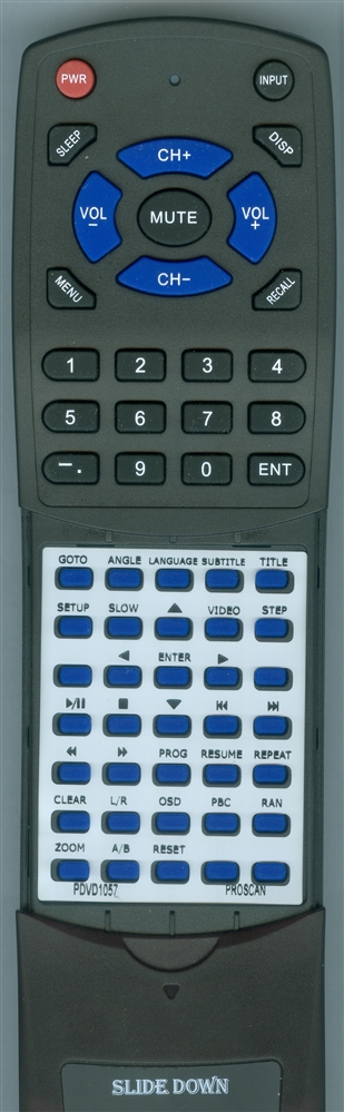 PROSCAN PDVD1057 replacement Redi Remote