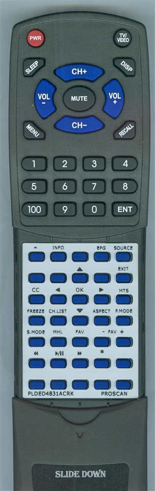 PROSCAN PLDED4831ACRK replacement Redi Remote