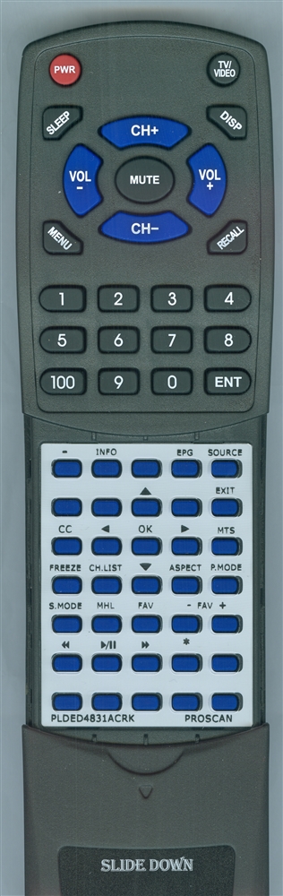 PROSCAN PLDED4831ACRK replacement Redi Remote