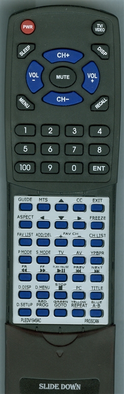 PROSCAN 8PD YPBPR replacement Redi Remote