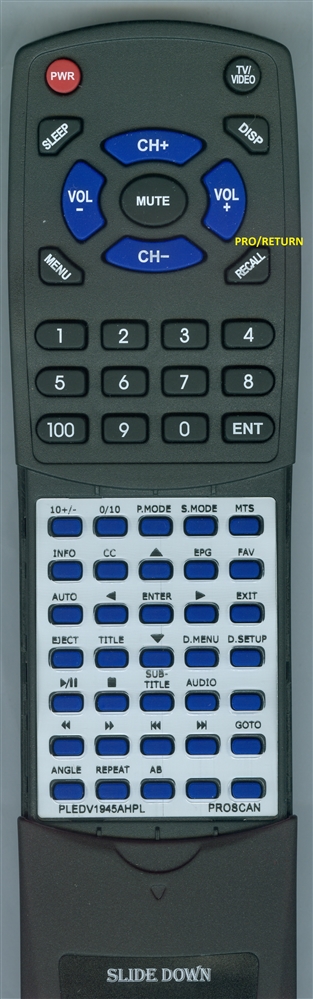 PROSCAN PLEDV1945AHPL replacement Redi Remote