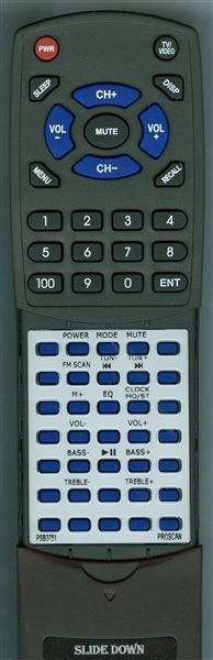 PROSCAN PSB3751 replacement Redi Remote