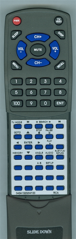 RCA DRC6296 BLUE replacement Redi Remote