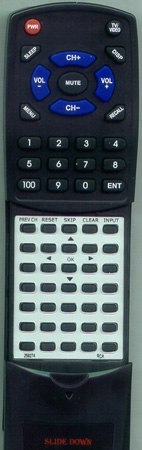 RCA 259274 RCR100TC1 replacement Redi Remote