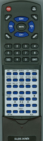 RCA 267784 RS2040LA replacement Redi Remote