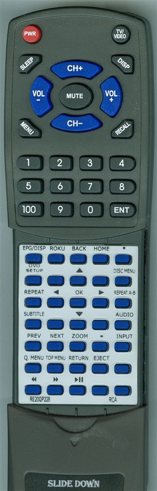 RCA RE20QP228 replacement Replacement Redi Remote