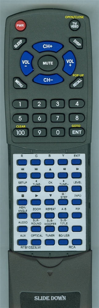 RCA RTB10323LW replacement Redi Remote
