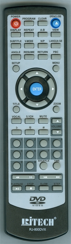 RJ TECHNOLOGY RJ800DVX Genuine  OEM original Remote