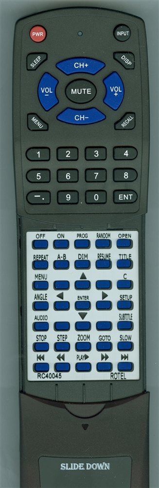 ROTEL RC40045 RRDV98 replacement Redi Remote