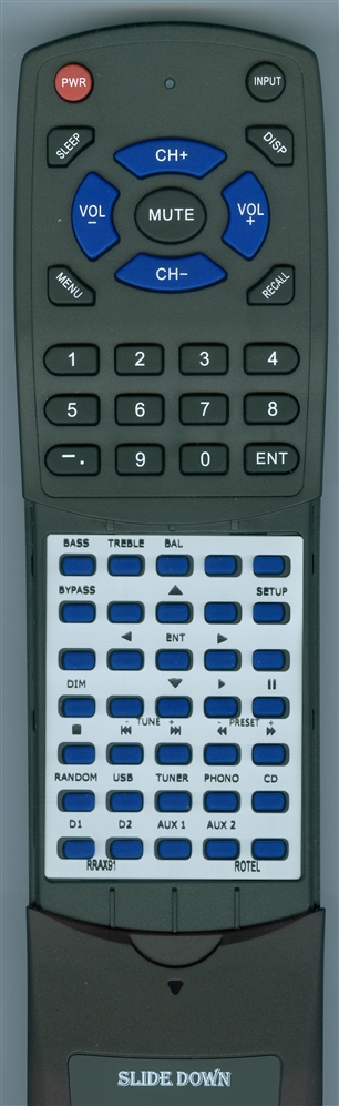 ROTEL RR-AX91 replacement Redi Remote