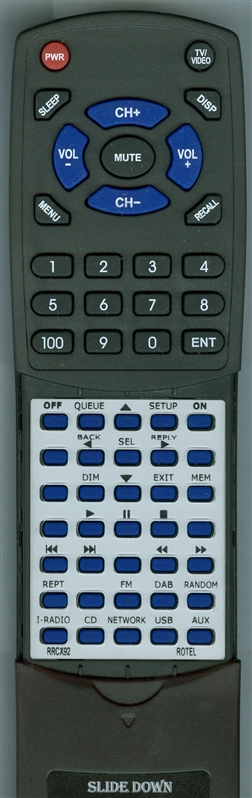 ROTEL RR-CX92 RRCX92 replacement Redi Remote