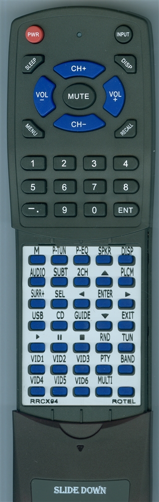 ROTEL RR-CX94 replacement Redi Remote