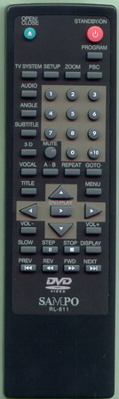 SAMPO RL-611 Genuine  OEM original Remote