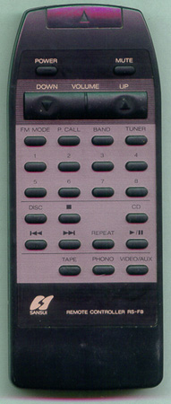 SANSUI RSF8 RSF8 Genuine  OEM original Remote
