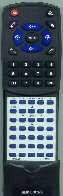 SANSUI 076R0MJ030 replacement Redi Remote