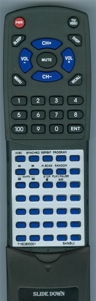 SANSUI 715C900001 RS1350 replacement Redi Remote