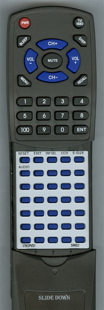 SANSUI 076E0PV021 replacement Redi Remote