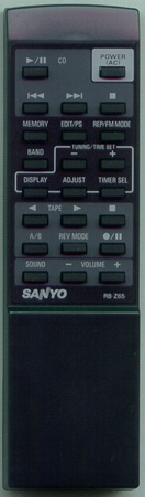 SANYO 114955801 RBZ65 Genuine  OEM original Remote