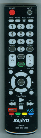 SANYO 1AV0U10B50500 GXGA Genuine OEM original Remote