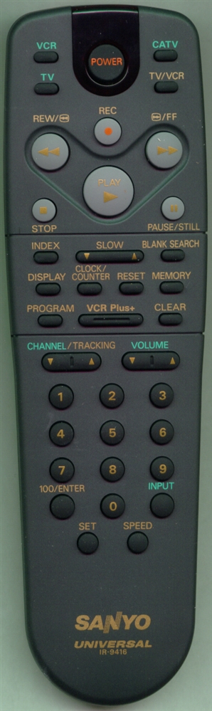 SANYO 645 002 1770 IR-9416 Genuine OEM original Remote